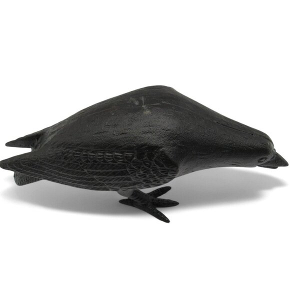 Cast Iron CROW or RAVEN with Head Down Black Rustic Finish Home And Garden 10" - Picture 6 of 11